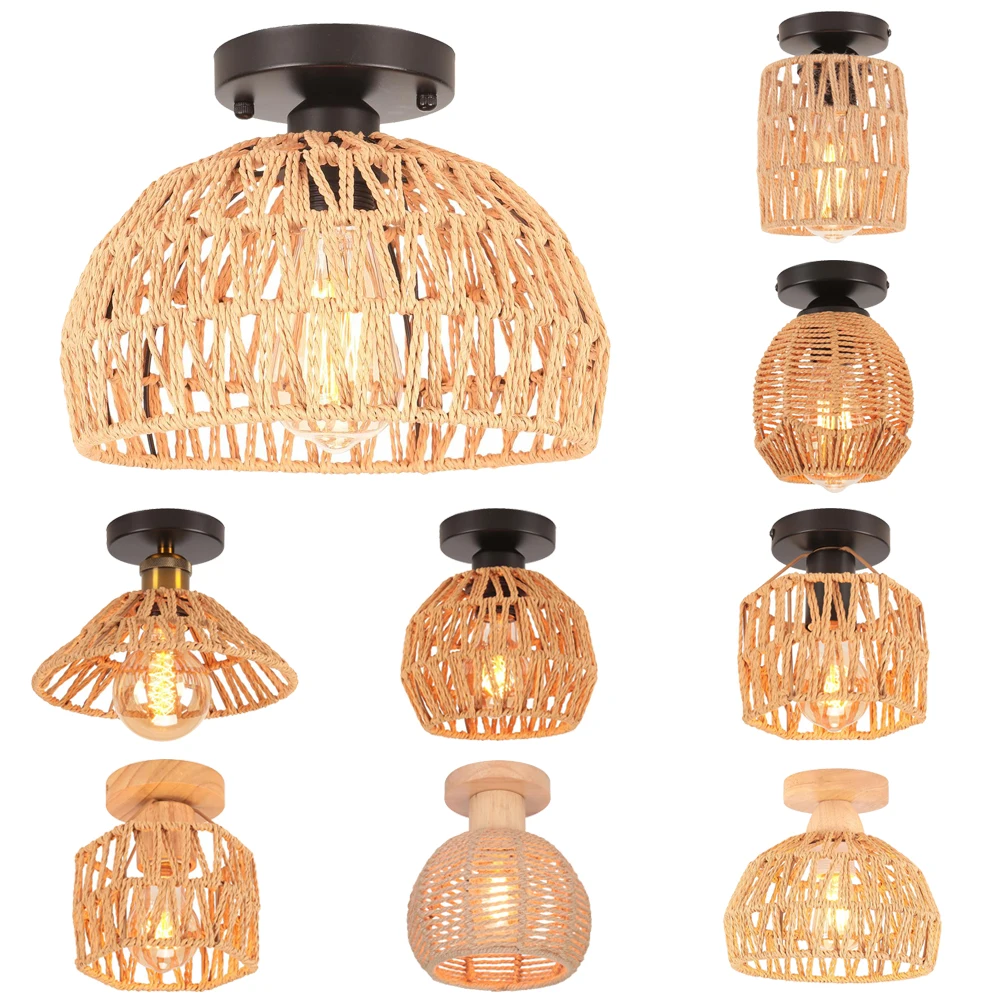 Retro Led Hemp Rope Woven Ceiling Lamp Corridor Aisle Living Room Ceiling Light E27 Handmade Rattan Weaving Lamps Decor Fixture
Retro Led Hemp Rope Woven Ceiling Lamp Corridor Aisle Living Room Ceiling Light E27 Handmade Rattan Weaving Lamps Decor Fixture