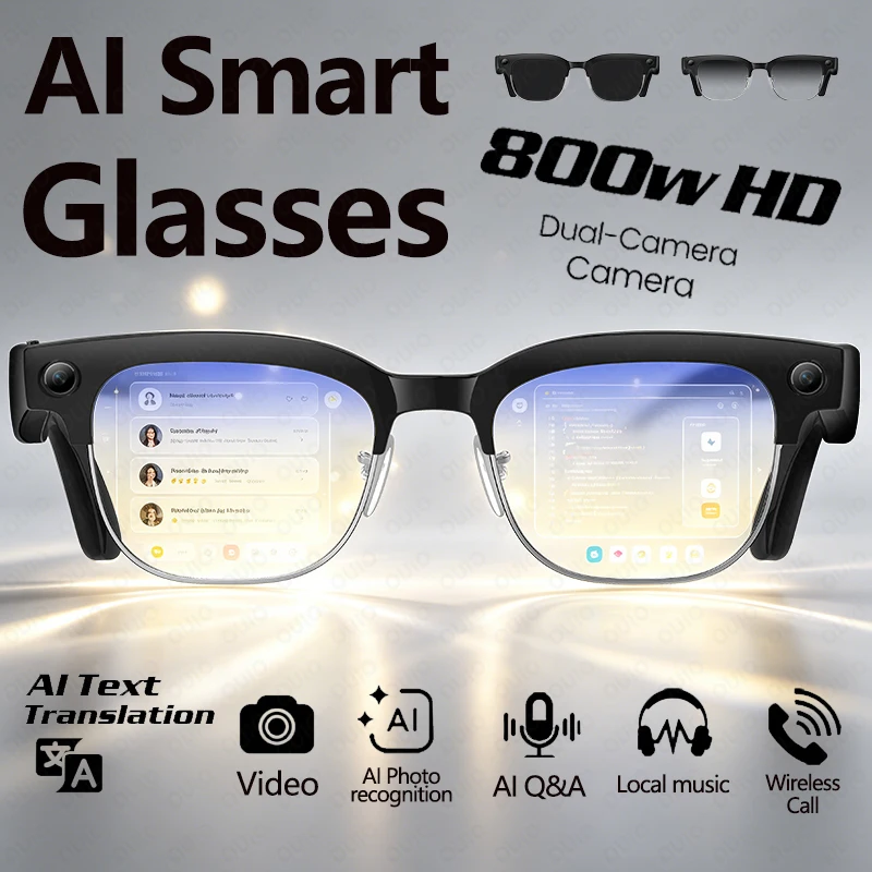 2026 New Optical Anti-Shake Smart Glasses AI Intelligent Translation 800W HD Camera Photo AI Q&A WIFI Transmission Smart Glasses
2026 New Optical Anti-Shake Smart Glasses AI Intelligent Translation 800W HD Camera Photo AI Q&A WIFI Transmission Smart Glasses