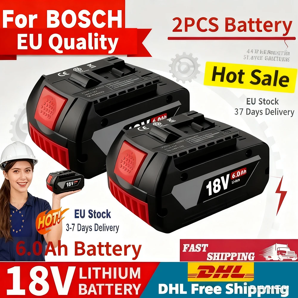 18V 6000mAh Replacement Battery for Bosch 18V Professional Systeem Tools 18650Li Bat618 Gba18v80 18650 Cell high capacity
18V 6000mAh Replacement Battery for Bosch 18V Professional Systeem Tools 18650Li Bat618 Gba18v80 18650 Cell high capacity
