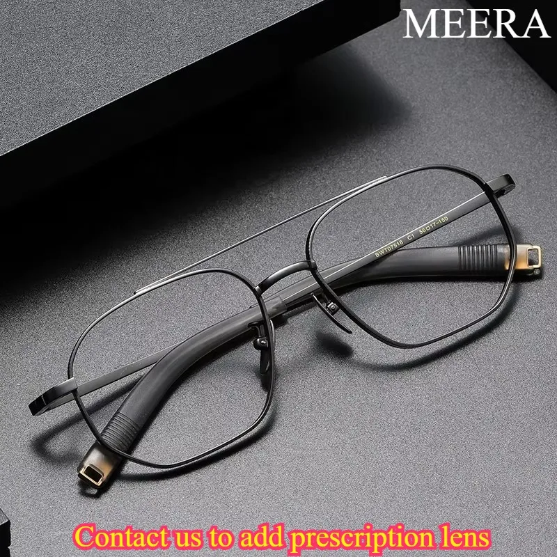 GM Pure Titanium Men Myopia Glasses Frame Pilot Optical Prescription Eyeglasses UK Handmade Design Large Face Ultralight Eyewear
GM Pure Titanium Men Myopia Glasses Frame Pilot Optical Prescription Eyeglasses UK Handmade Design Large Face Ultralight Eyewear