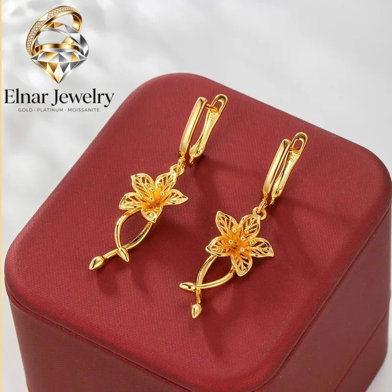 Elnar Jewelry Luxury 24K 9999 Pure Gold real gold Women's Flower Tassel Ear Buckle
Elnar Jewelry Luxury 24K 9999 Pure Gold real gold Women's Flower Tassel Ear Buckle