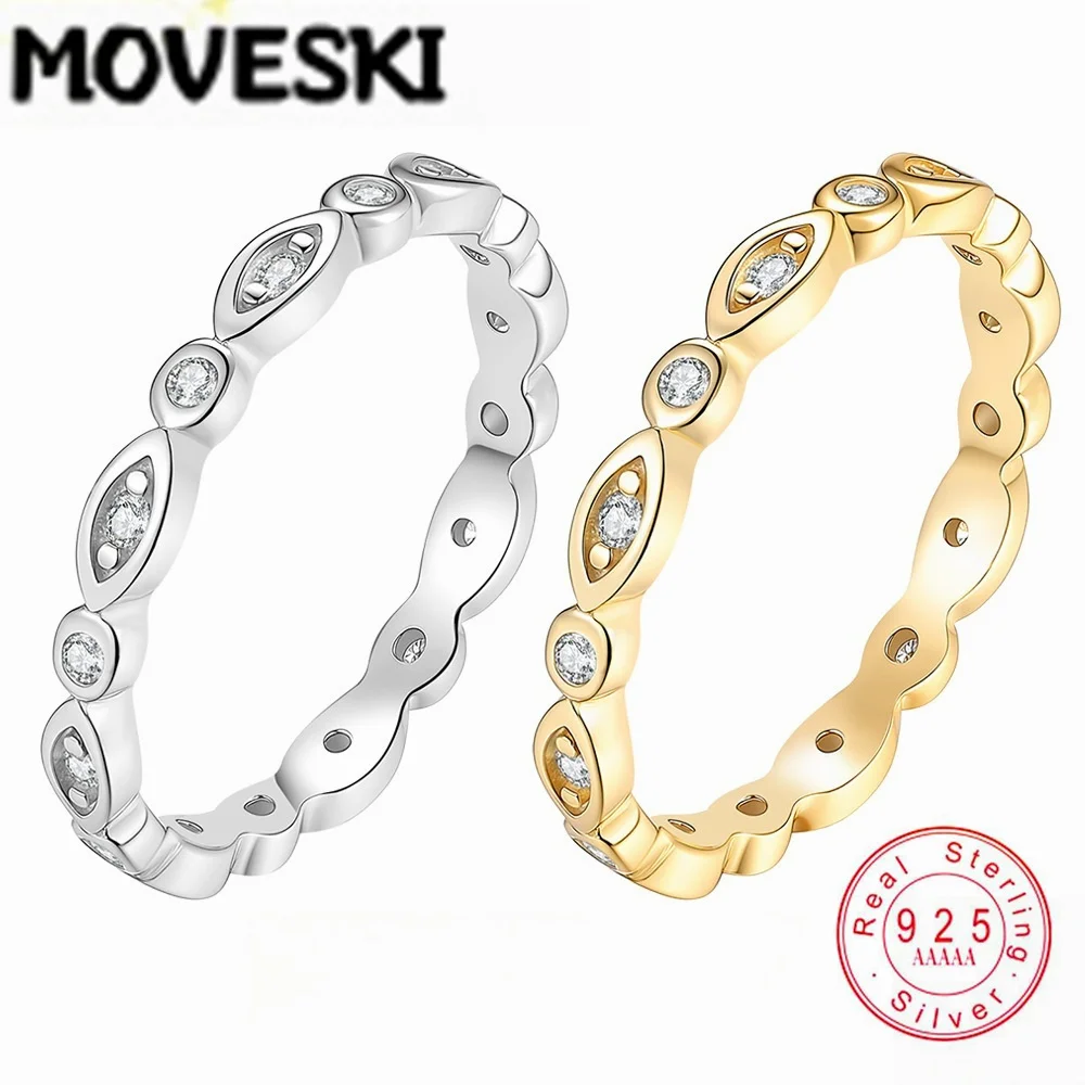 MOVESKI 925 Sterling Silver Moissanite Eternity Ring for Women Evil Eye Design Stackable Band Fine Jewelry
MOVESKI 925 Sterling Silver Moissanite Eternity Ring for Women Evil Eye Design Stackable Band Fine Jewelry