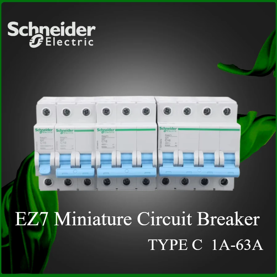 Schneider EZ7 Miniature Circuit Breaker C-Type 1P 2P 3P 4P C1A C6A C16A C25A C32A C40A C63A
Schneider EZ7 Miniature Circuit Breaker C-Type 1P 2P 3P 4P C1A C6A C16A C25A C32A C40A C63A