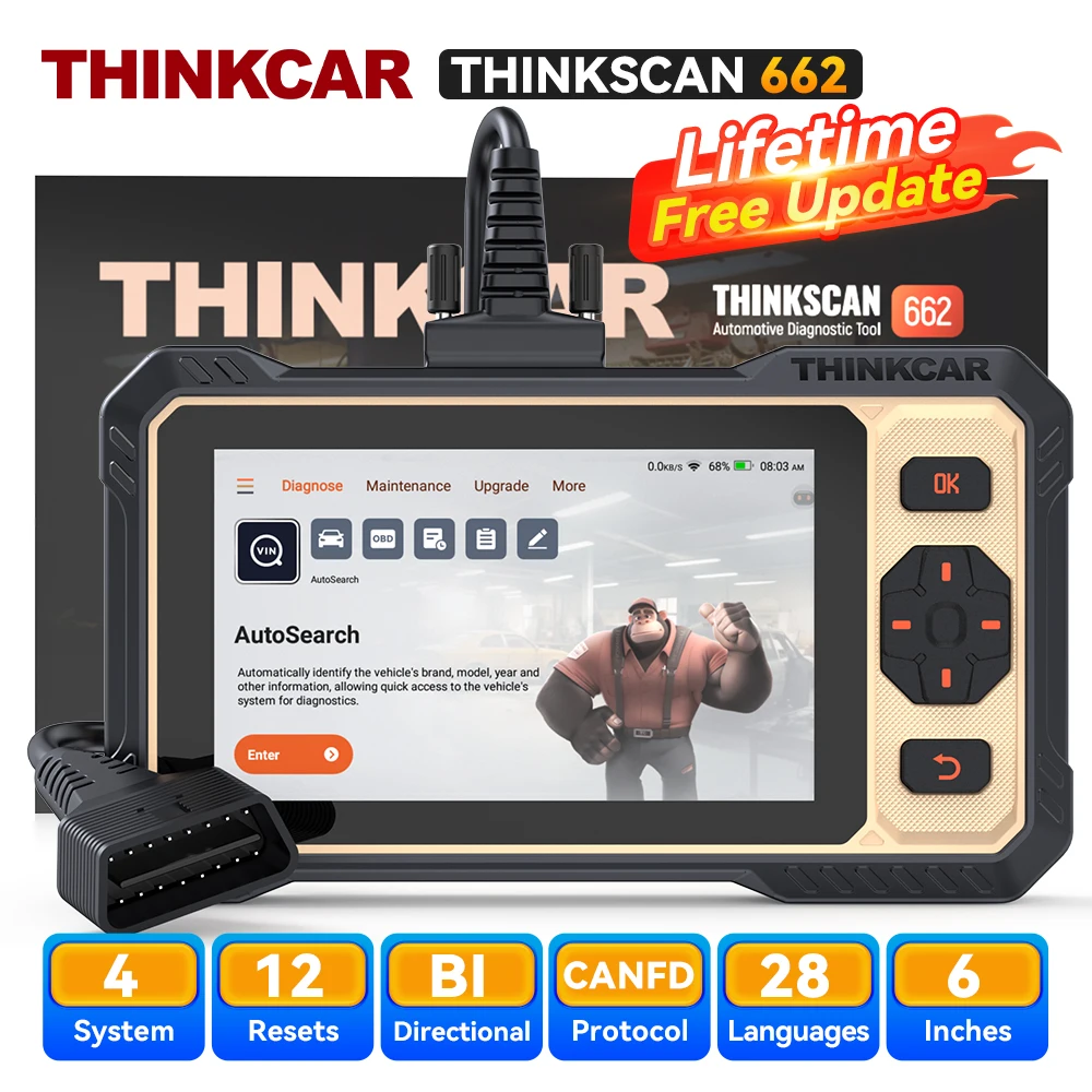 THINKCAR 662 Автоматический диагностический сканер Инструменты OBD2 4 системы Двигатель ABS SRS TCM 12 Функция сброса Активный контроль пожизненное бесплатное обновление
THINKCAR 662 Автоматический диагностический сканер Инструменты OBD2 4 системы Двигатель ABS SRS TCM 12 Функция сброса Активный контроль пожизненное бесплатное обновление