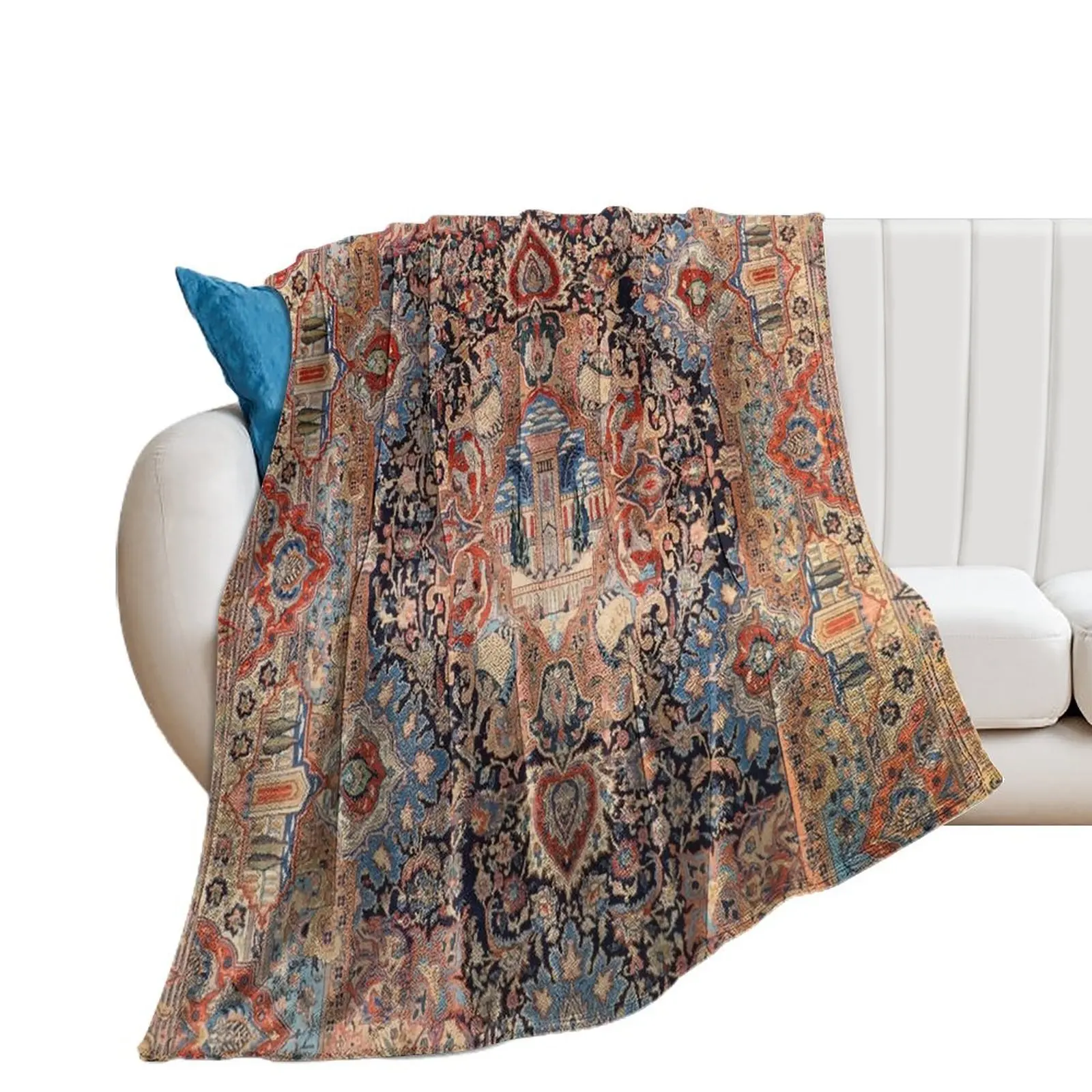 Persia Carpet 19th Century Authentic Colorful Picture of a Black Blue and Red Rug Throw Blanket Retros Cute Plaid Blankets
Persia Carpet 19th Century Authentic Colorful Picture of a Black Blue and Red Rug Throw Blanket Retros Cute Plaid Blankets