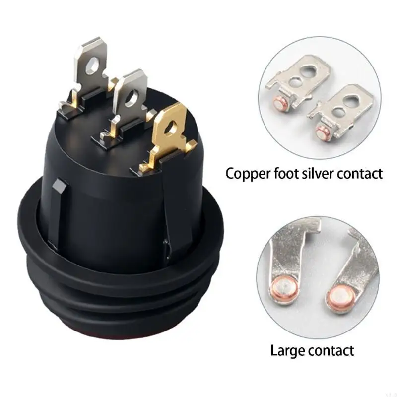 Water Resistant Round Rocker Switches 3 Pin 3 Position Industrial Control Switches Suitable for Industrial Control panel N2UD
Water Resistant Round Rocker Switches 3 Pin 3 Position Industrial Control Switches Suitable for Industrial Control panel N2UD