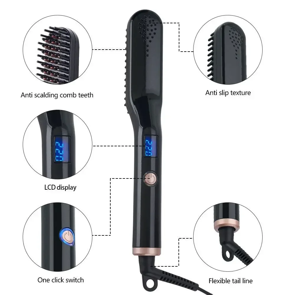 High quality Beard Comb Temperature Control Multifunctional Styling Comb Styling Shun Hair Beard Comb Ceramic Hair Straightene
High quality Beard Comb Temperature Control Multifunctional Styling Comb Styling Shun Hair Beard Comb Ceramic Hair Straightene