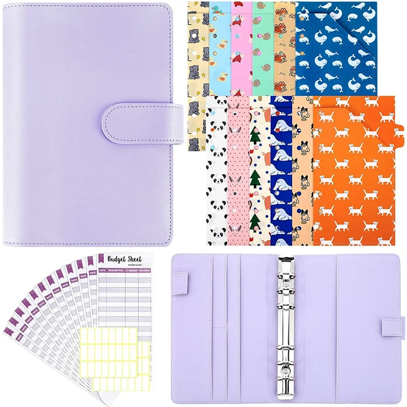 A6 PU Leather Binder Cover Cash Budget Envelopes System Budget Planner Binder Paper Sheets And For Planner Organizer
A6 PU Leather Binder Cover Cash Budget Envelopes System Budget Planner Binder Paper Sheets And For Planner Organizer