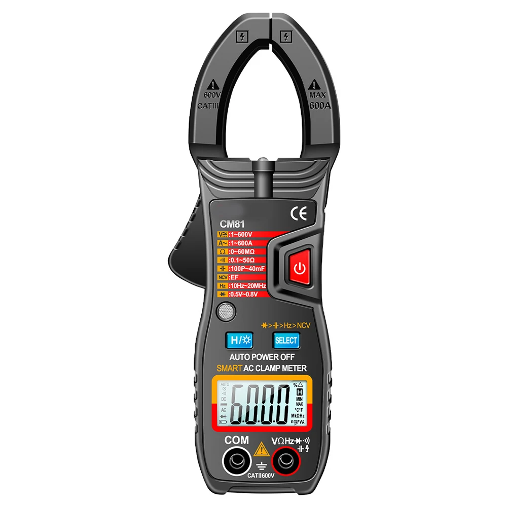 Digital Clamp Meter Backlit Screen ABS Rubber Fine Workmanship Voltage Current Resistance NCV Detection Wide Application
Digital Clamp Meter Backlit Screen ABS Rubber Fine Workmanship Voltage Current Resistance NCV Detection Wide Application