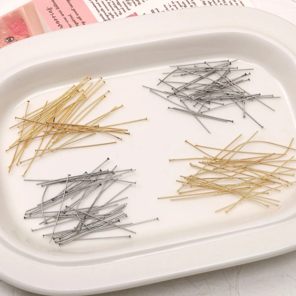 50-100Pcs Stainless Steel T Head Pins 0.6mm 15-70mm Gold/Silver Color Flat Head Pins for DIY Jewelry Making Earrings Accessories
50-100Pcs Stainless Steel T Head Pins 0.6mm 15-70mm Gold/Silver Color Flat Head Pins for DIY Jewelry Making Earrings Accessories