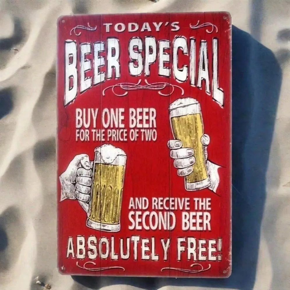 Vintage "Buy One Beer For The Price Of Two" Humorous Round Metal Sign Funny Bar Cafe Wall Art Decor
Vintage "Buy One Beer For The Price Of Two" Humorous Round Metal Sign Funny Bar Cafe Wall Art Decor