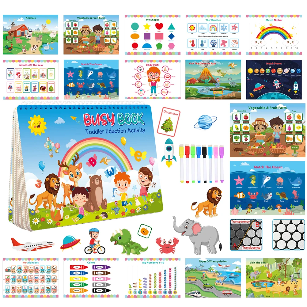 Early Education Enlightenment Book Kid Sticker Stickers Kids Reusable Books Removable for Toddlers Children's Room
Early Education Enlightenment Book Kid Sticker Stickers Kids Reusable Books Removable for Toddlers Children's Room