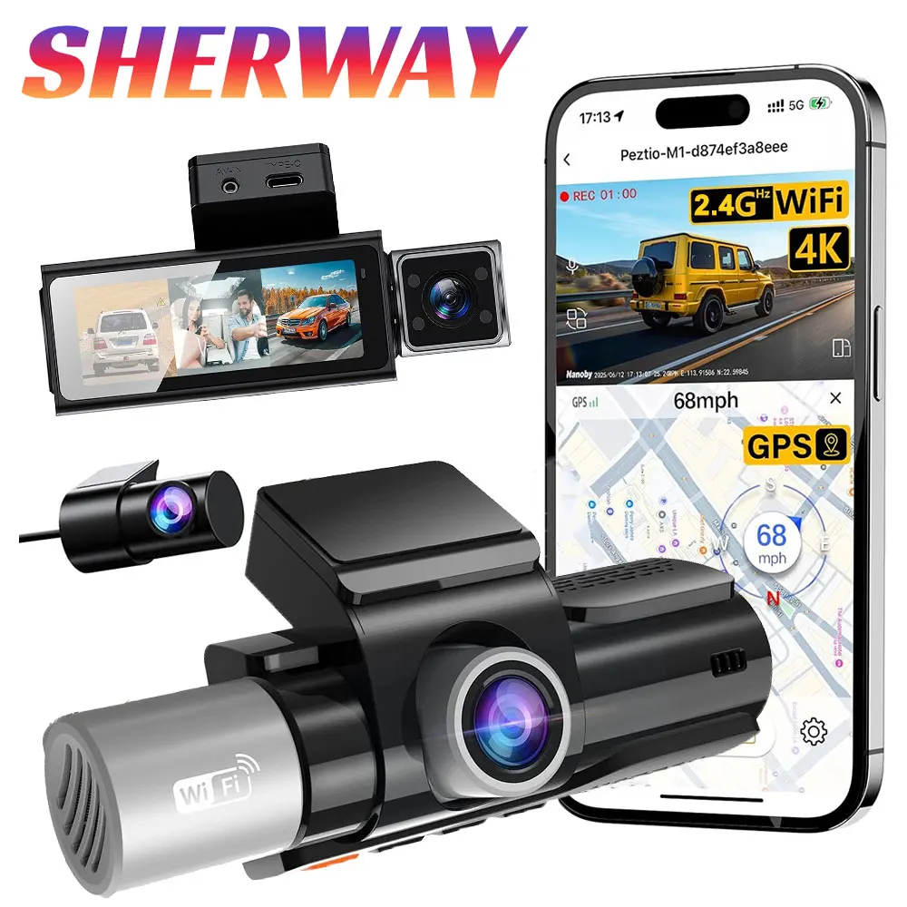3 Channel Dash Cam Front Rear Interior 3-in-1 HD Triple Lens DVR with WIFI GPS 24H Parking Monitor IR Night Vision 4K Car DVR
3 Channel Dash Cam Front Rear Interior 3-in-1 HD Triple Lens DVR with WIFI GPS 24H Parking Monitor IR Night Vision 4K Car DVR