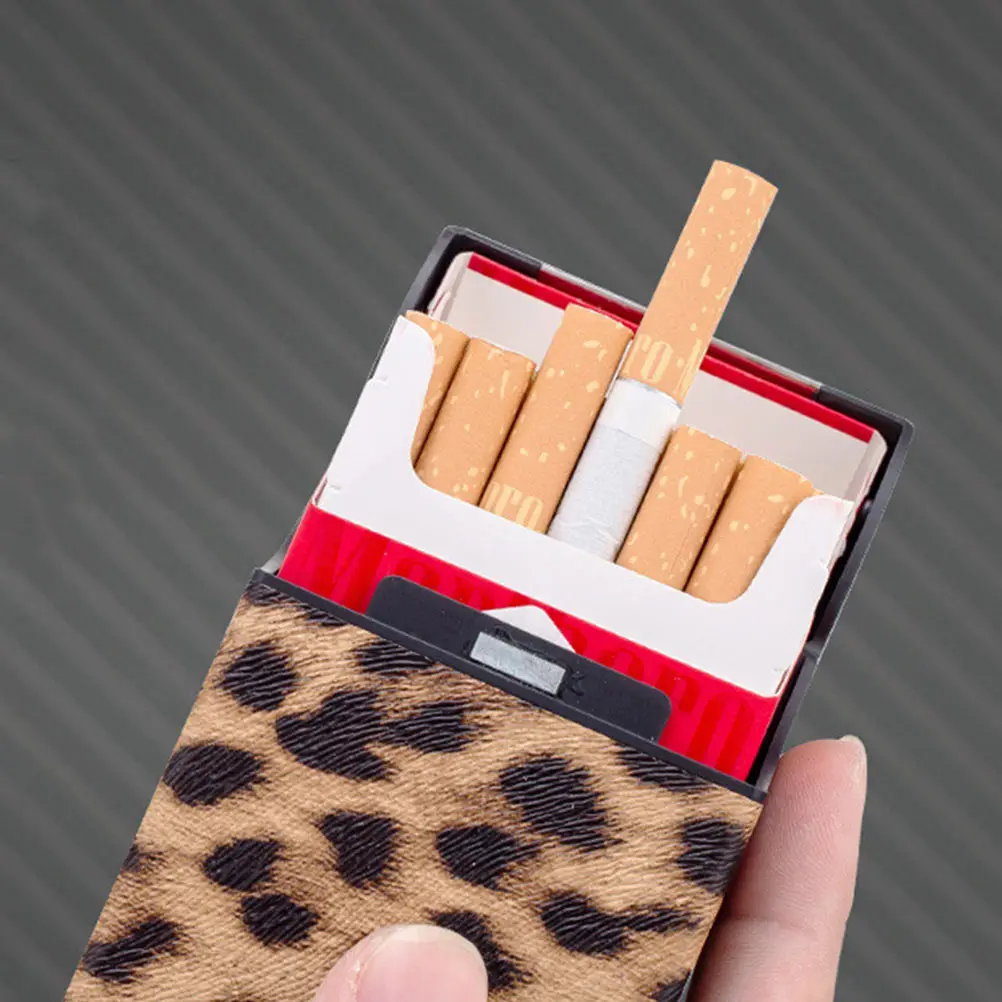 Cigarette Case ABS PU Leopard Print Magnetic Buckle Storage Holder Portable Container Durable Travel Box
Cigarette Case ABS PU Leopard Print Magnetic Buckle Storage Holder Portable Container Durable Travel Box