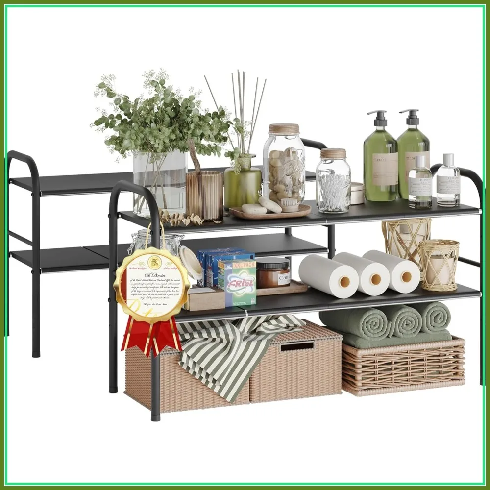 Under Sink Organizers 2 Pack, Expandable Shelf with 8 Removable Panels for Kitchen Bathroom Cabinet Storage
Under Sink Organizers 2 Pack, Expandable Shelf with 8 Removable Panels for Kitchen Bathroom Cabinet Storage