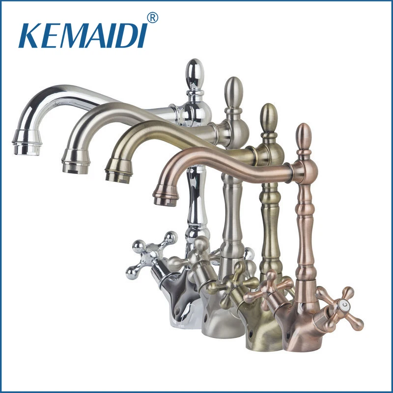 KEMAIDI Dual Handles Solid Brass Antique Copper Faucets Mixers &Taps Swivel Hot And Cold Mixer Water Tap Bathroom Faucet DS-8632
KEMAIDI Dual Handles Solid Brass Antique Copper Faucets Mixers &Taps Swivel Hot And Cold Mixer Water Tap Bathroom Faucet DS-8632