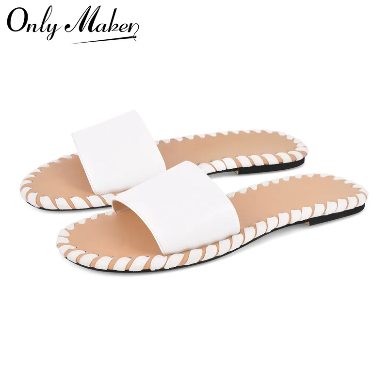 Onlymaker Womens Open Toe White Flat Sandals Casual Fashion Big Size Summer Sandals
Onlymaker Womens Open Toe White Flat Sandals Casual Fashion Big Size Summer Sandals