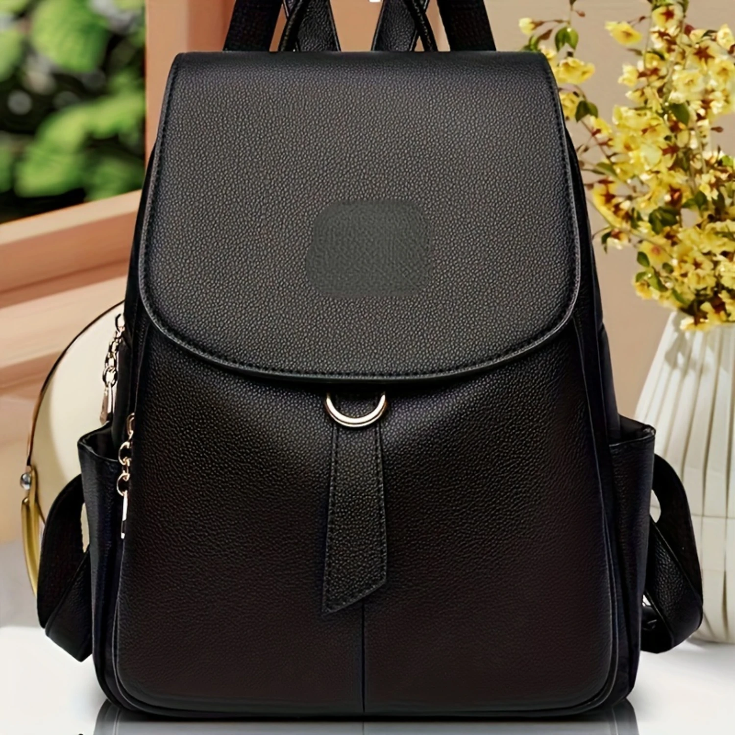 1pc Black Simple Multi-pocket Waterproof Backpack, Multifunctional Large Capacity PU Leather Travel Fashion Commuter Backpack, C
1pc Black Simple Multi-pocket Waterproof Backpack, Multifunctional Large Capacity PU Leather Travel Fashion Commuter Backpack, C