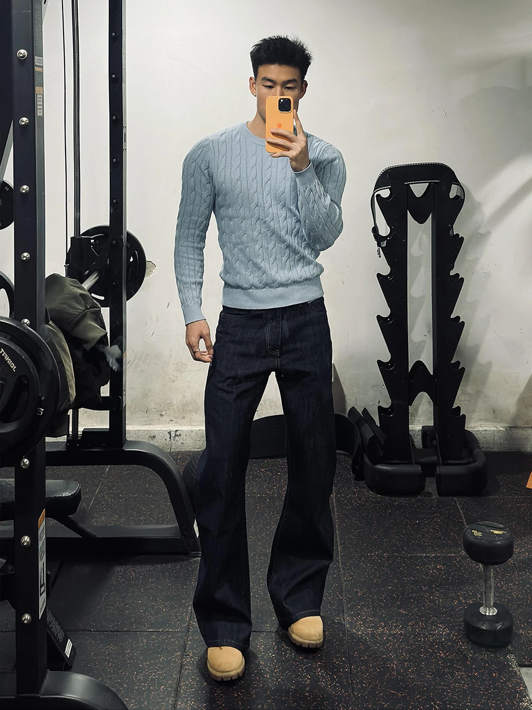 Original Color Denim Blue Men's Straight Leg High Waist Slim Fit Jeans American Waed Knife Cleanfit Flared Pants
Original Color Denim Blue Men's Straight Leg High Waist Slim Fit Jeans American Waed Knife Cleanfit Flared Pants