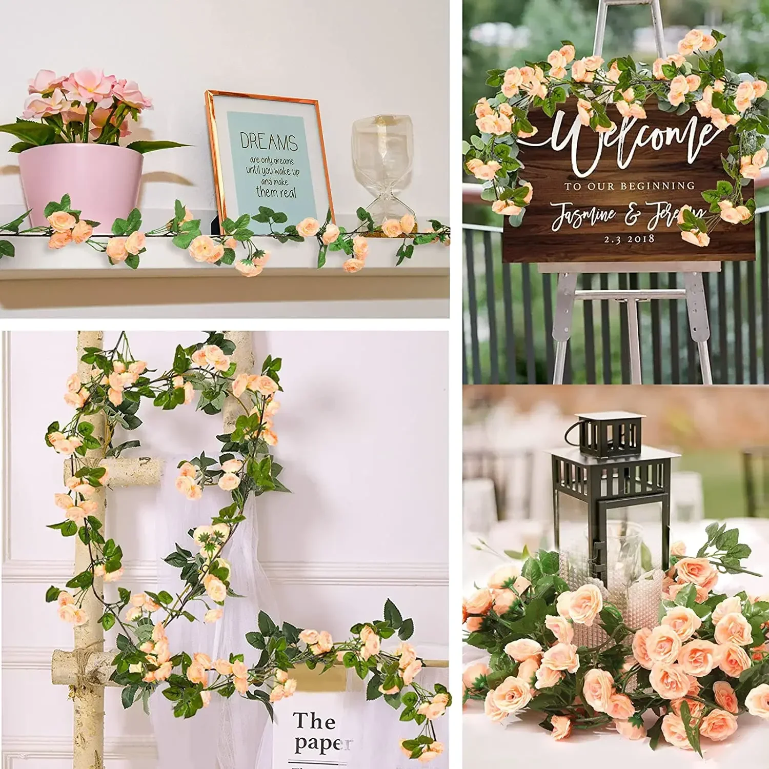 1.8M 69 Heads Artificial Flowers Garland Faked Flower Rose Vine Hanging Plant Decorative for Wedding Arch Wall Home Decor 3PCS
1.8M 69 Heads Artificial Flowers Garland Faked Flower Rose Vine Hanging Plant Decorative for Wedding Arch Wall Home Decor 3PCS