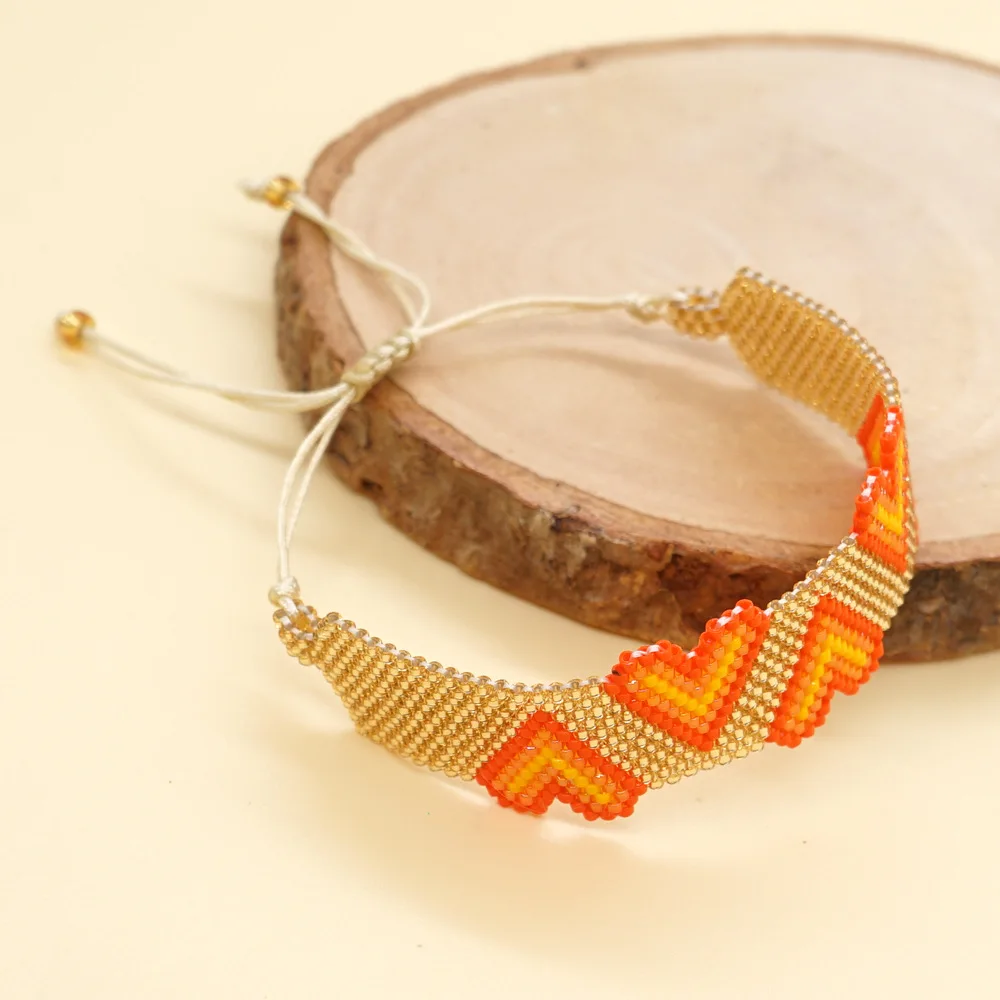 ZGMXR Rice bead bracelet Original Fashion heart Gradient color Pattern Adjustable Original Hand-woven Bohemia Beaded bracelet
ZGMXR Rice bead bracelet Original Fashion heart Gradient color Pattern Adjustable Original Hand-woven Bohemia Beaded bracelet