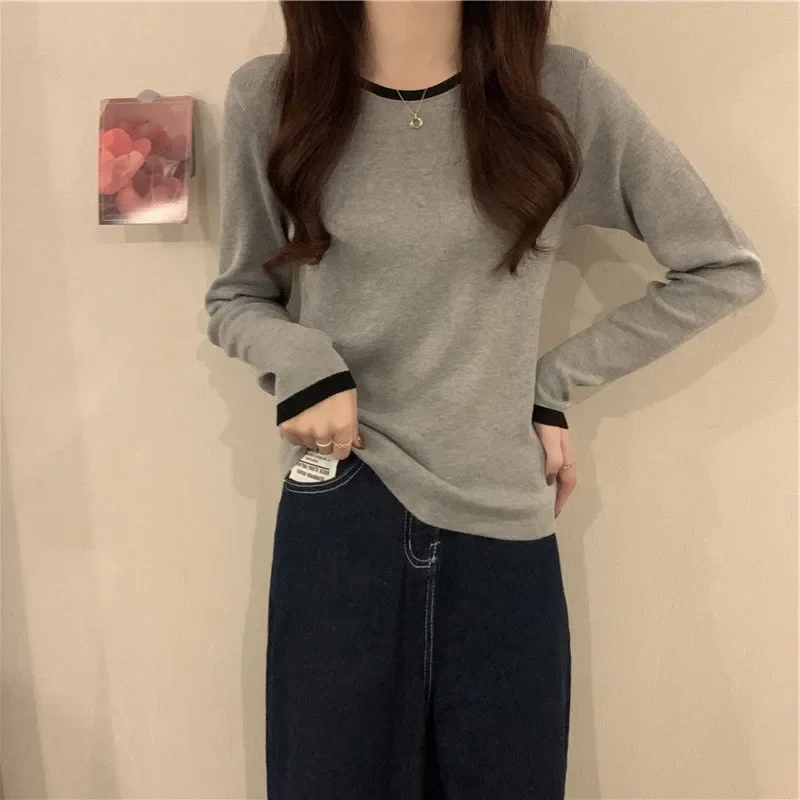 New Women Simple Striped O Neck Tops Spring Autumn Slim Thin Bottoming Shirts Chic Long Sleeve T-shirts Girls Cute Casual Tees
New Women Simple Striped O Neck Tops Spring Autumn Slim Thin Bottoming Shirts Chic Long Sleeve T-shirts Girls Cute Casual Tees