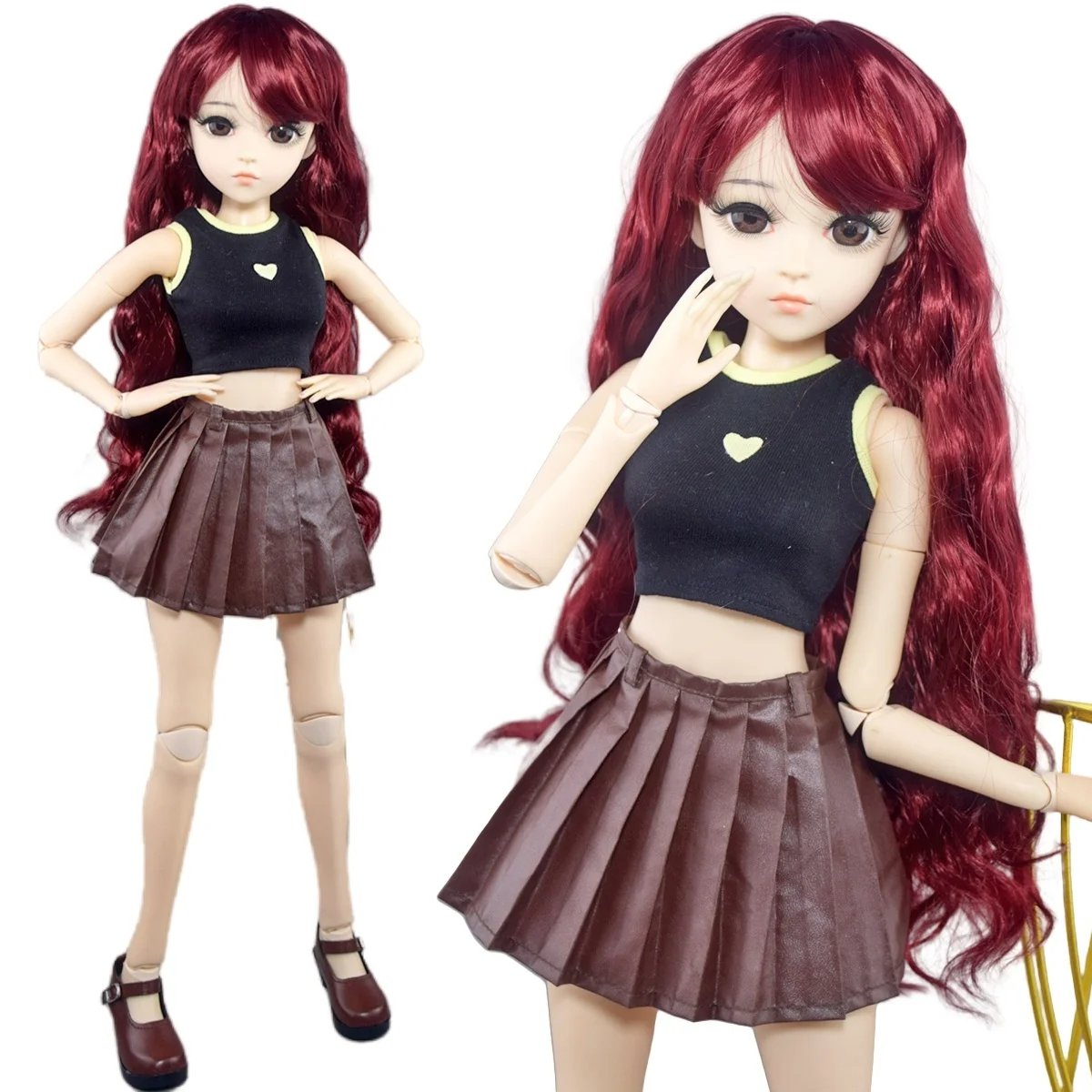 YUTOTUE 60cm Height Girl Doll BJD Toy Joints Body Makeup Face Fashion Clothes Wig Full Set Lifelike
YUTOTUE 60cm Height Girl Doll BJD Toy Joints Body Makeup Face Fashion Clothes Wig Full Set Lifelike