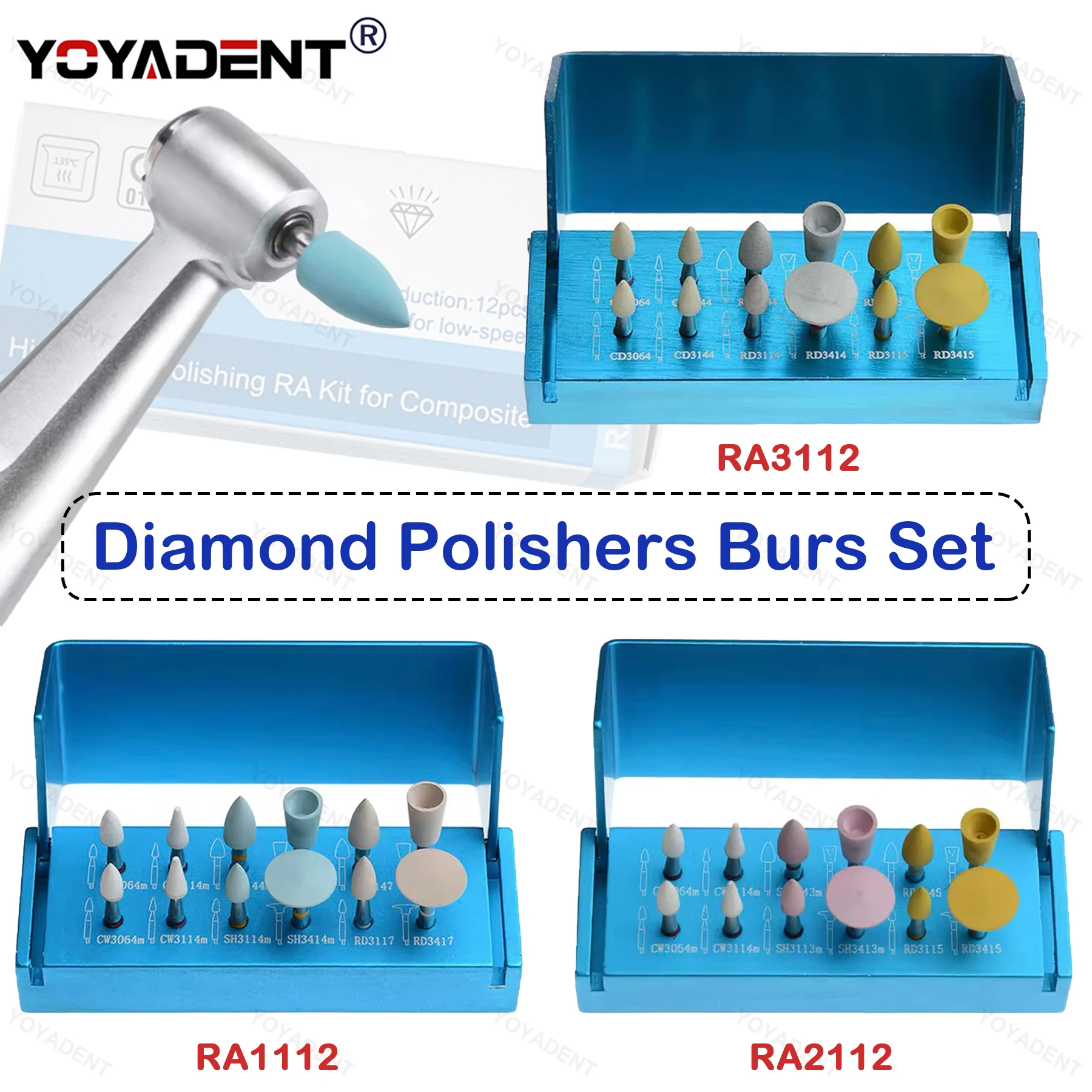 Dental Composite Polishing Kit Polishing Head For Resin Ceramic Zirconia For Low Speed Handpiece RA2.35mm RA3112 RA1112 RA2112
Dental Composite Polishing Kit Polishing Head For Resin Ceramic Zirconia For Low Speed Handpiece RA2.35mm RA3112 RA1112 RA2112