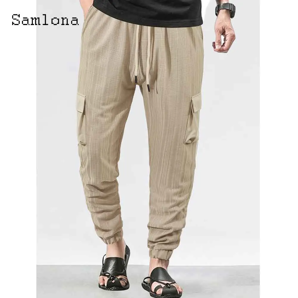 European Style 2025 Men Fashion Leisure Drawstring Cargo Pants Khaki Gray Multi Pocket Beach Trouser Mens Casual Harem Pants New
European Style 2025 Men Fashion Leisure Drawstring Cargo Pants Khaki Gray Multi Pocket Beach Trouser Mens Casual Harem Pants New