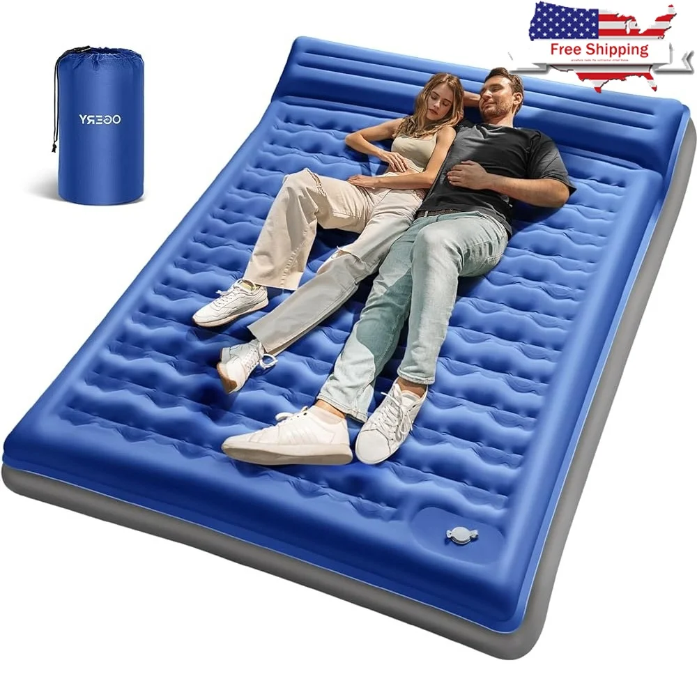 6 Inch Ultra Thick Camping Sleeping Pad Self Inflating with Foot Pump Waterproof Lightweight Includes Built-In Pillows Outdoor
6 Inch Ultra Thick Camping Sleeping Pad Self Inflating with Foot Pump Waterproof Lightweight Includes Built-In Pillows Outdoor
