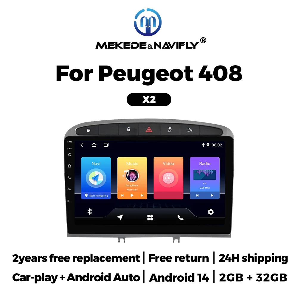 NaviFly 9'' 2Din Auto Intelligentes System Android All In One Car Radio Player For Peugeot 408 2012-2020 308 308SW 2007-2015 GPS
NaviFly 9'' 2Din Auto Intelligentes System Android All In One Car Radio Player For Peugeot 408 2012-2020 308 308SW 2007-2015 GPS