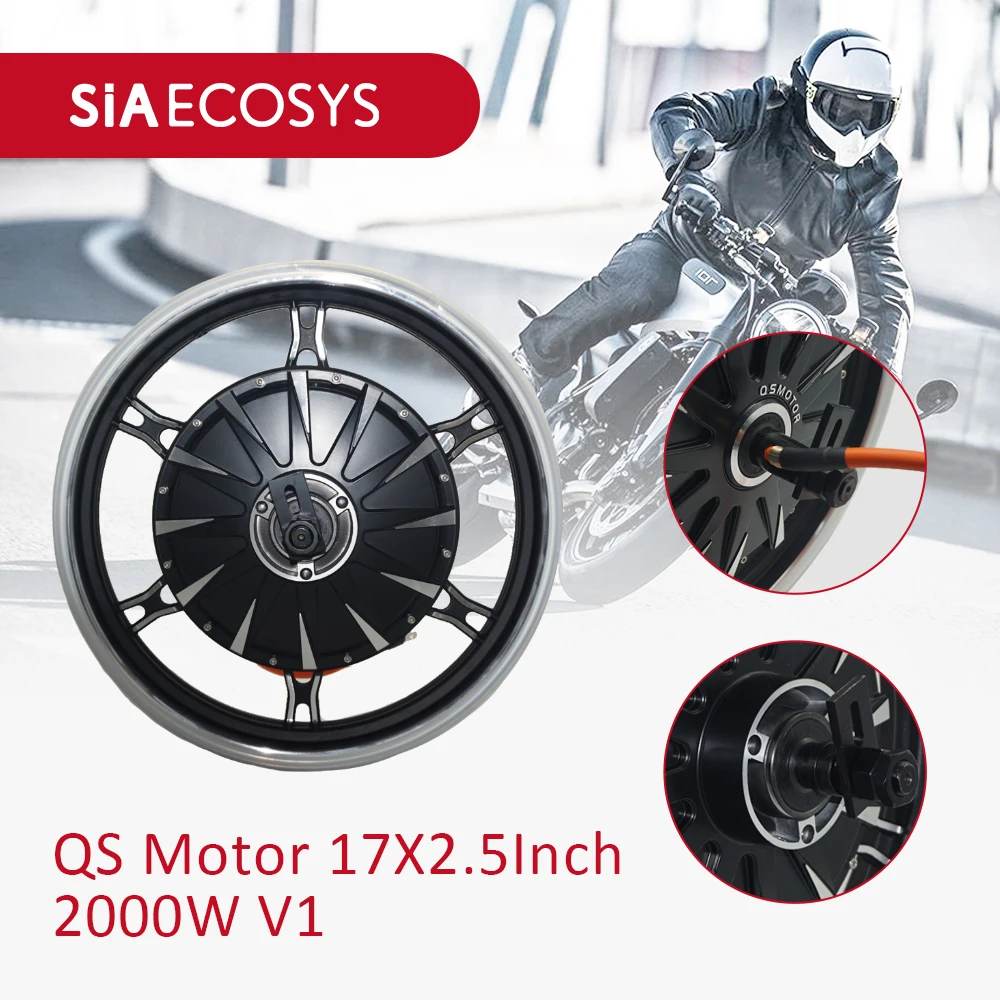 SiAECOSYS QSMOTOR 17*2.5inch QS260 35H V1 2000W 72V BLDC Hub Motor for Electric Motorcycles
SiAECOSYS QSMOTOR 17*2.5inch QS260 35H V1 2000W 72V BLDC Hub Motor for Electric Motorcycles