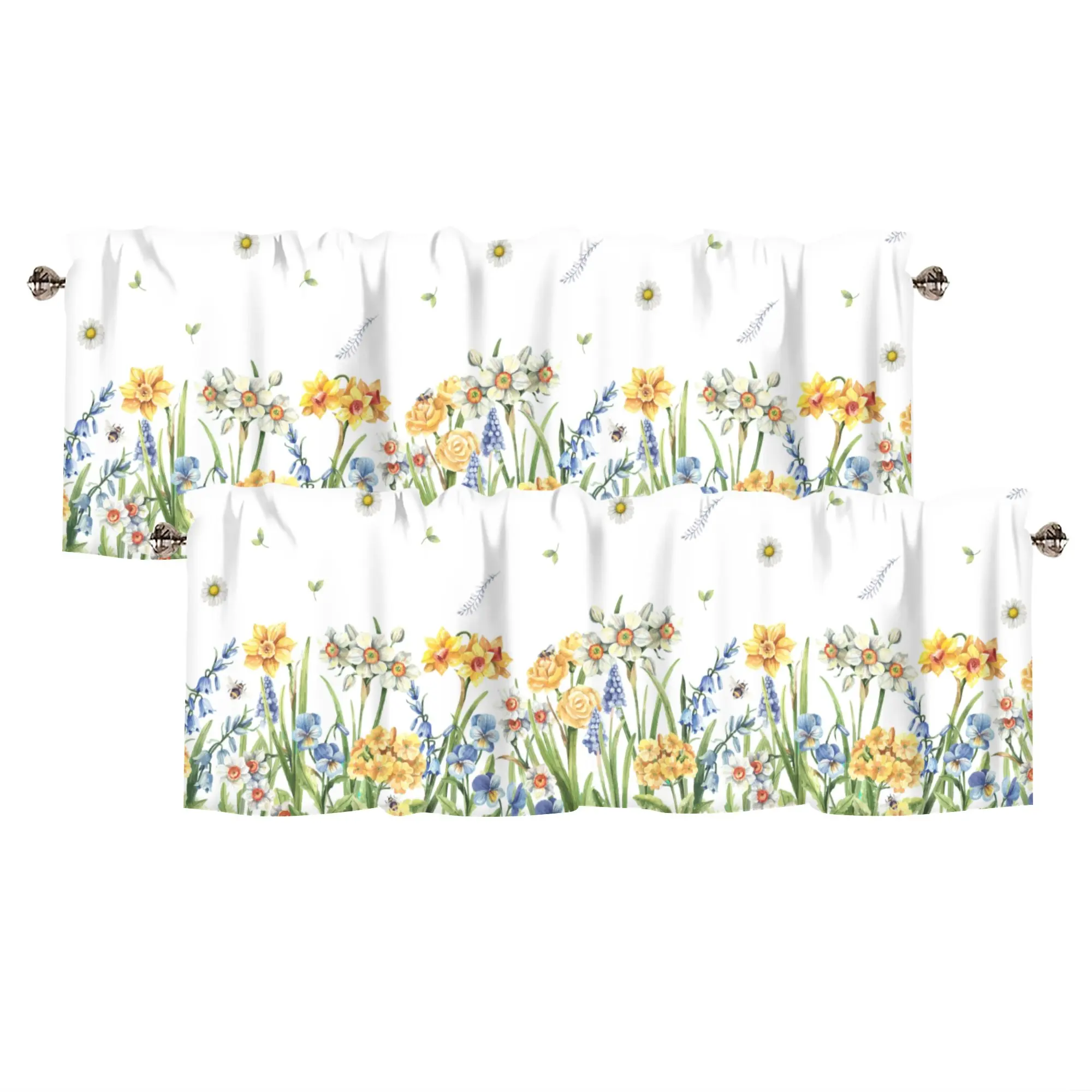 2 Pack Valances Window Treatments, Spring Wildflower Flower Blackout Drapes Curtain Windows Living Room Kitchen Over Sink
2 Pack Valances Window Treatments, Spring Wildflower Flower Blackout Drapes Curtain Windows Living Room Kitchen Over Sink