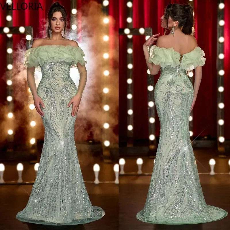 Elegant Evening Dresses Mermaid Off Shoulder Sequined Backless Prom Gowns Party Dresses Party Dress Vestdos De Fiesta Customized
Elegant Evening Dresses Mermaid Off Shoulder Sequined Backless Prom Gowns Party Dresses Party Dress Vestdos De Fiesta Customized
