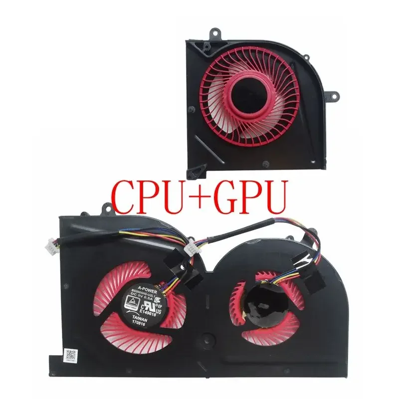 Laptop Cpu Cooling Fan for MSI GS63VR GS73 GS73VR GS63 MS-17B1 Stealth Pro CPU BS5005HS-U2F1 GPU BS5005HS-U2L1 COOLER
Laptop Cpu Cooling Fan for MSI GS63VR GS73 GS73VR GS63 MS-17B1 Stealth Pro CPU BS5005HS-U2F1 GPU BS5005HS-U2L1 COOLER