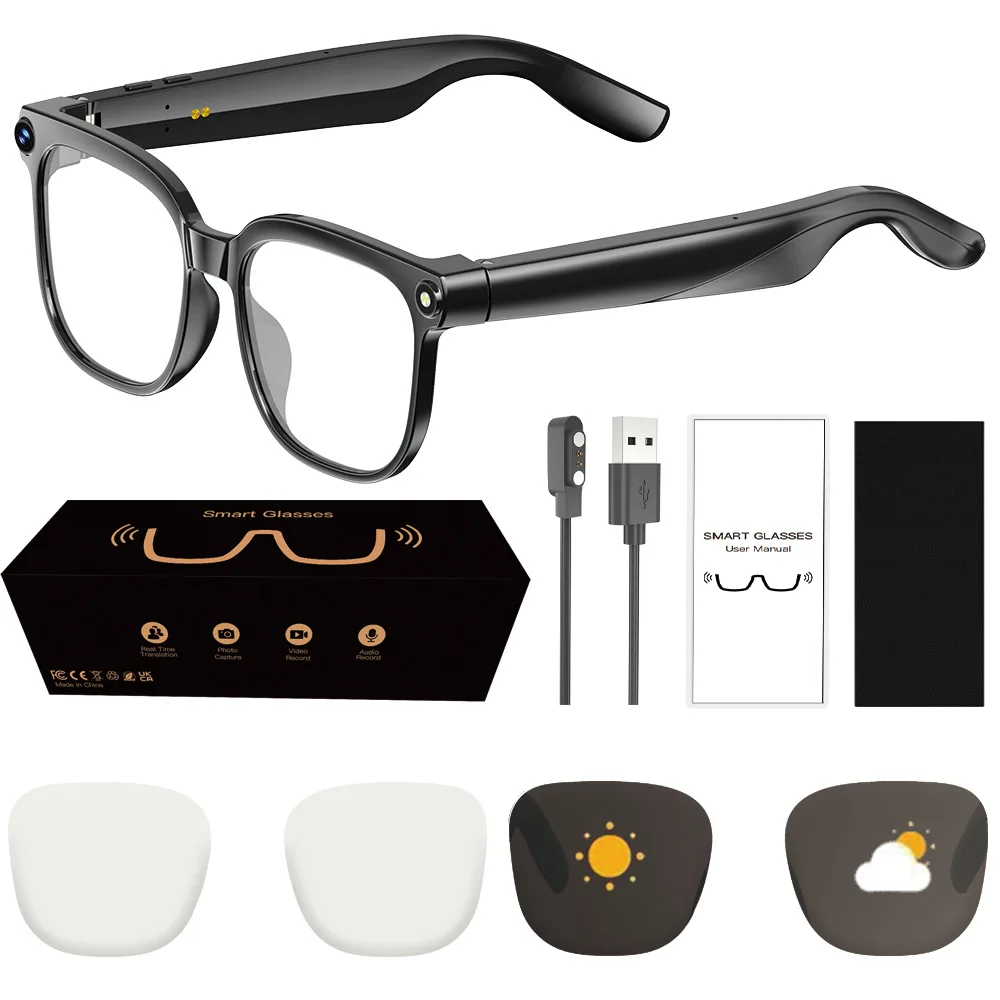 Smart Glasses for Outdoor Sports Listen Music for Calling Navigation IP67 Waterproof 1080P Video AI Assistant UV
Smart Glasses for Outdoor Sports Listen Music for Calling Navigation IP67 Waterproof 1080P Video AI Assistant UV