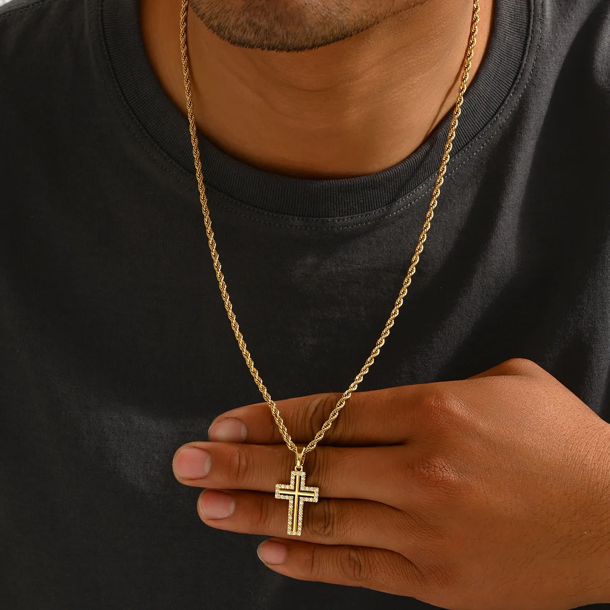Luxury 24K 9999 Pure Gold real gold Men Women Cross Clavicle Chain
Luxury 24K 9999 Pure Gold real gold Men Women Cross Clavicle Chain