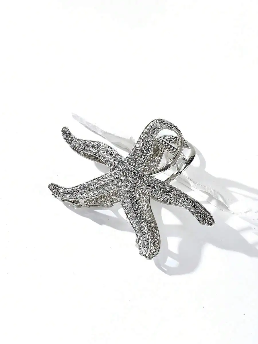 Elegant Starfish Rhinestone Hair Claw Clip For Women Summer Beach Holiday Accessory
Elegant Starfish Rhinestone Hair Claw Clip For Women Summer Beach Holiday Accessory