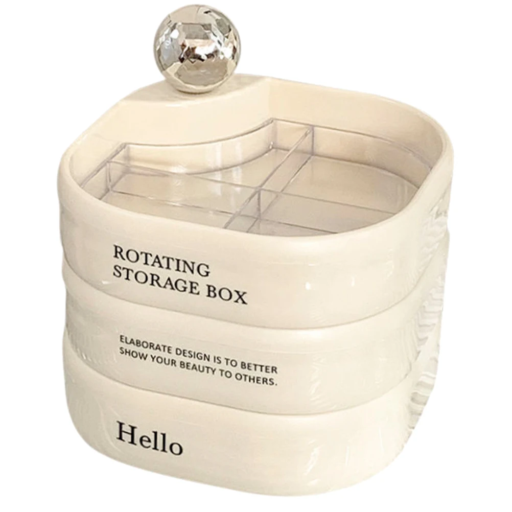 Fashionable 3 layer Rotatable Cream White Jewelry Box Necklace Earring Ring Storage ganizer Vanity Decorative Container Storage
Fashionable 3 layer Rotatable Cream White Jewelry Box Necklace Earring Ring Storage ganizer Vanity Decorative Container Storage