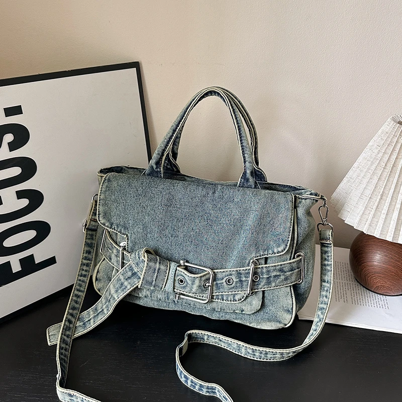 Джинсовые сумки-тоут с швейным чехлом, новые летние однотонные сумки 2025, лидер продаж для женщин, универсальная сумка на плечо большой вместимости
Джинсовые сумки-тоут с швейным чехлом, новые летние однотонные сумки 2025, лидер продаж для женщин, универсальная сумка на плечо большой вместимости