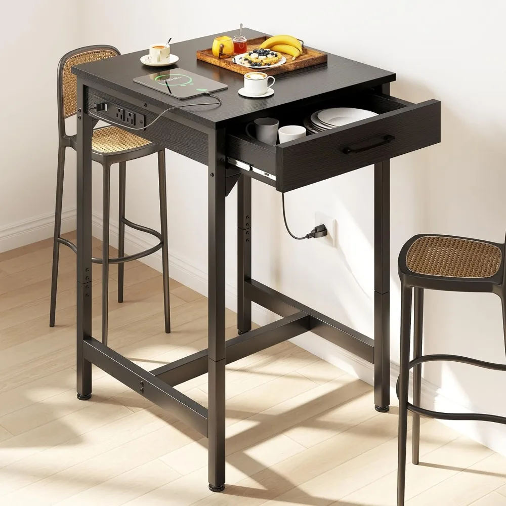 24x24 Inch Bar Table with Power Outlets & Storage, Modern Counter Height Pub Table , High Top Console Indoor Table
24x24 Inch Bar Table with Power Outlets & Storage, Modern Counter Height Pub Table , High Top Console Indoor Table
