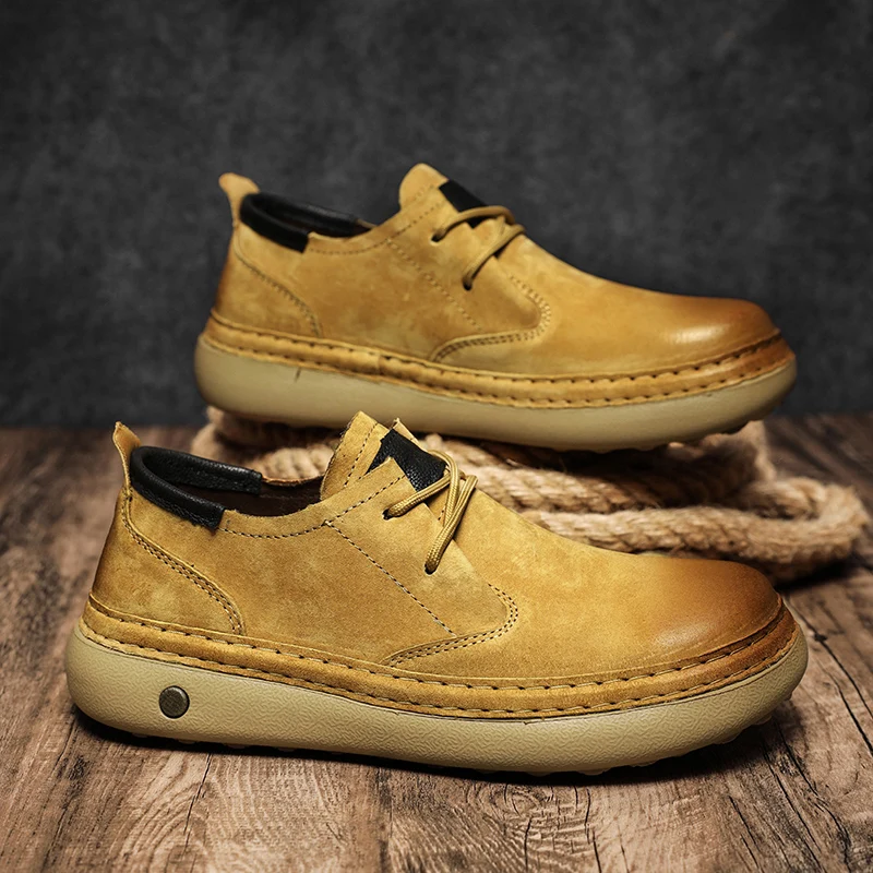 British Men Cow Suede Genuine Leather Casual Shoes Autumn New Comfortable Solid Flat Driving Shoes Man Ankle Boots Oxfords Shoes
British Men Cow Suede Genuine Leather Casual Shoes Autumn New Comfortable Solid Flat Driving Shoes Man Ankle Boots Oxfords Shoes