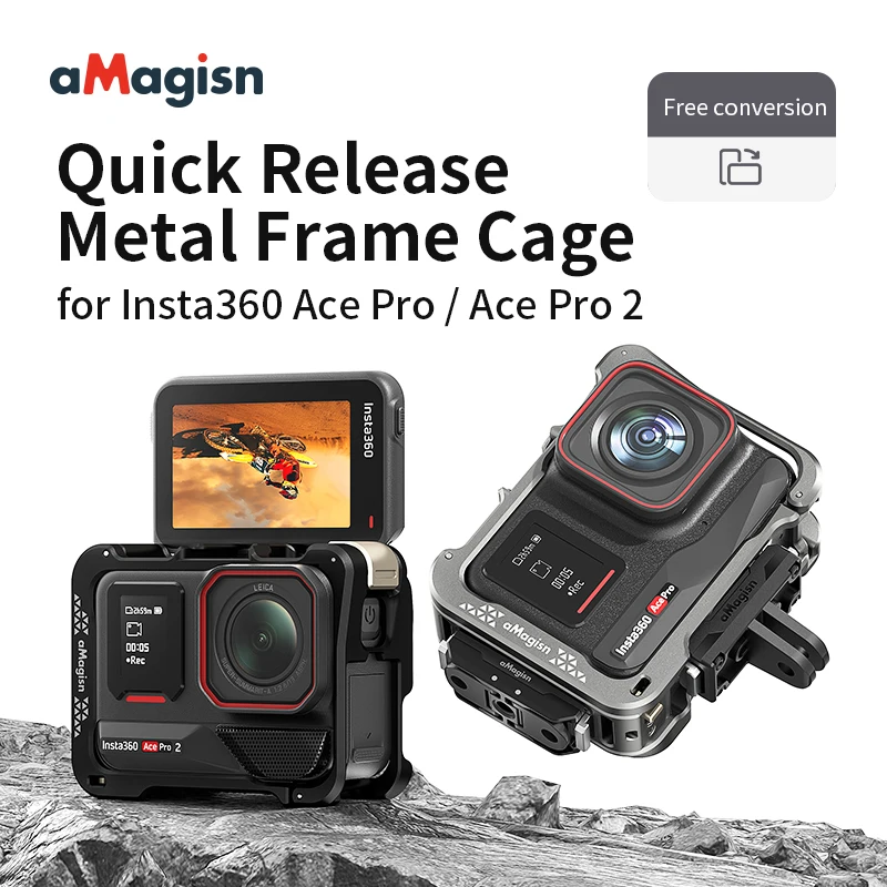 Металлическая клетка для кроликов для Insta360 Ace Pro2/Ace Pro/Ace, быстросъемная защитная рамка из алюминиевого сплава для аксессуаров для камеры Insta 360
Металлическая клетка для кроликов для Insta360 Ace Pro2/Ace Pro/Ace, быстросъемная защитная рамка из алюминиевого сплава для аксессуаров для камеры Insta 360