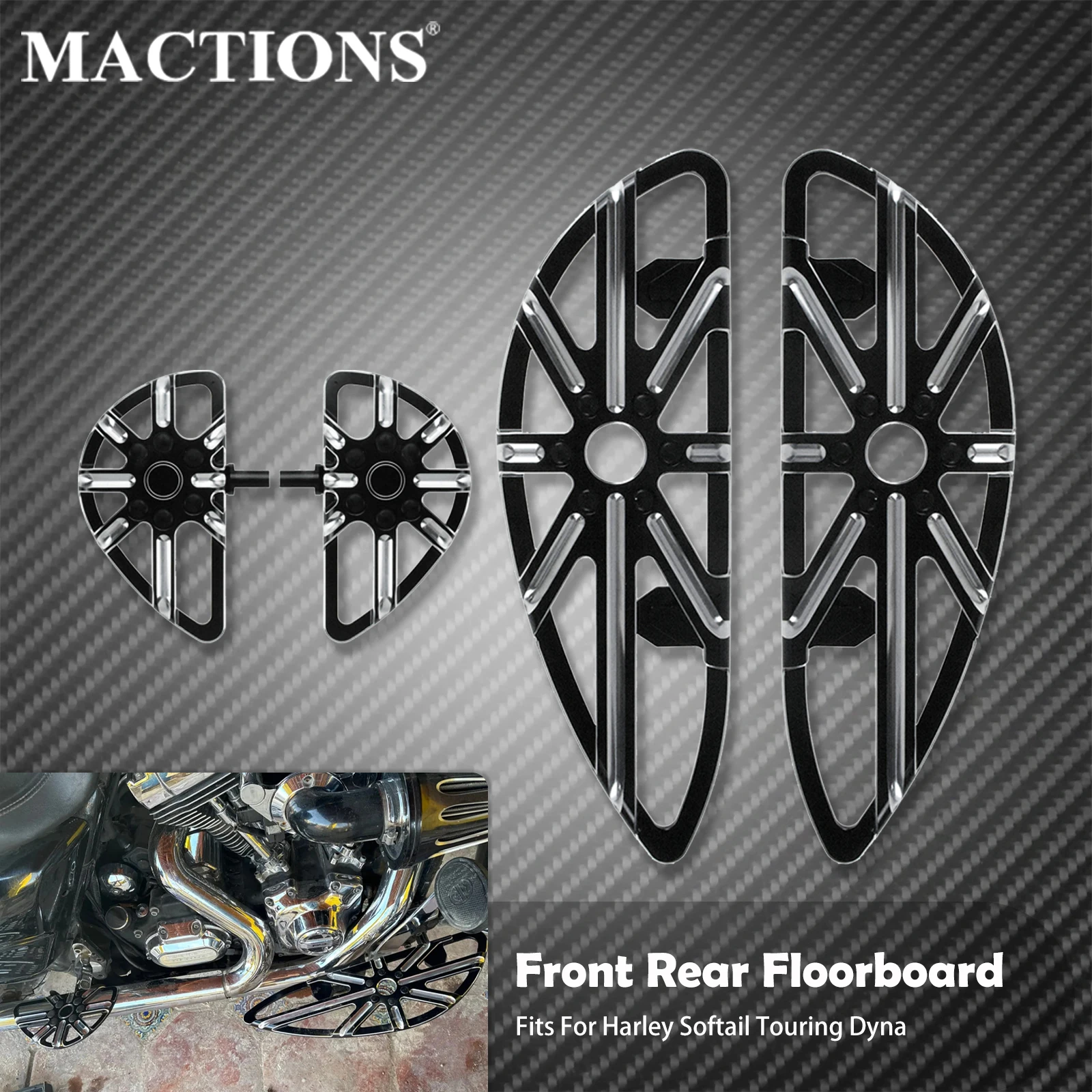 Motorcycle Floorboard Front Rear Footrest Driver Footpeg Passenger Pedal For Harley Touring Electra Street Glide Dyna Softail FL
Motorcycle Floorboard Front Rear Footrest Driver Footpeg Passenger Pedal For Harley Touring Electra Street Glide Dyna Softail FL