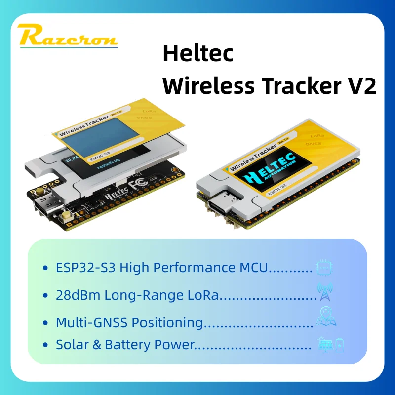 Wireless Tracker V2, ESP32-S3 +GPS+LoRa Node, Meshtastic, MeshCore and LoRaWAN Compatible