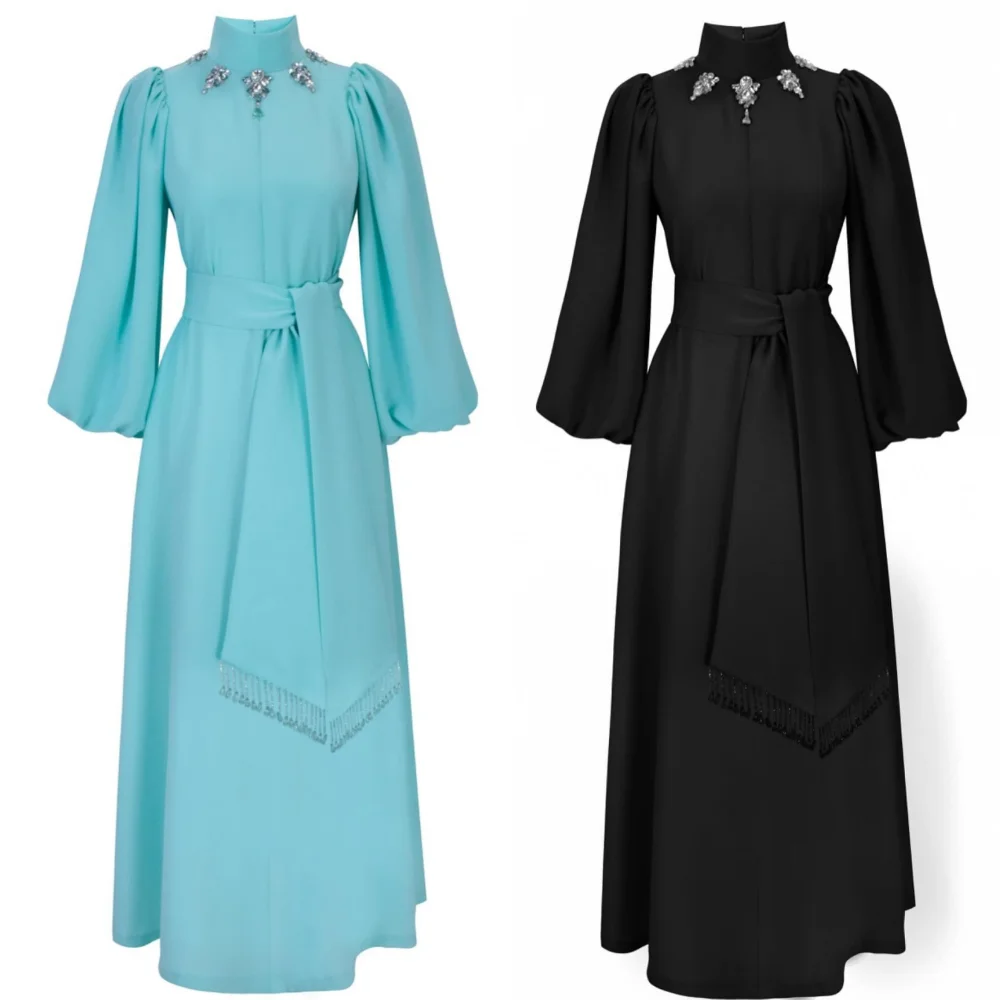 Simple Jersey Sequined Tassel Ruched A-line High Collar Long Dresses Evening Dresses Retro Fashion Elegant Exquisite Sparkle
Simple Jersey Sequined Tassel Ruched A-line High Collar Long Dresses Evening Dresses Retro Fashion Elegant Exquisite Sparkle