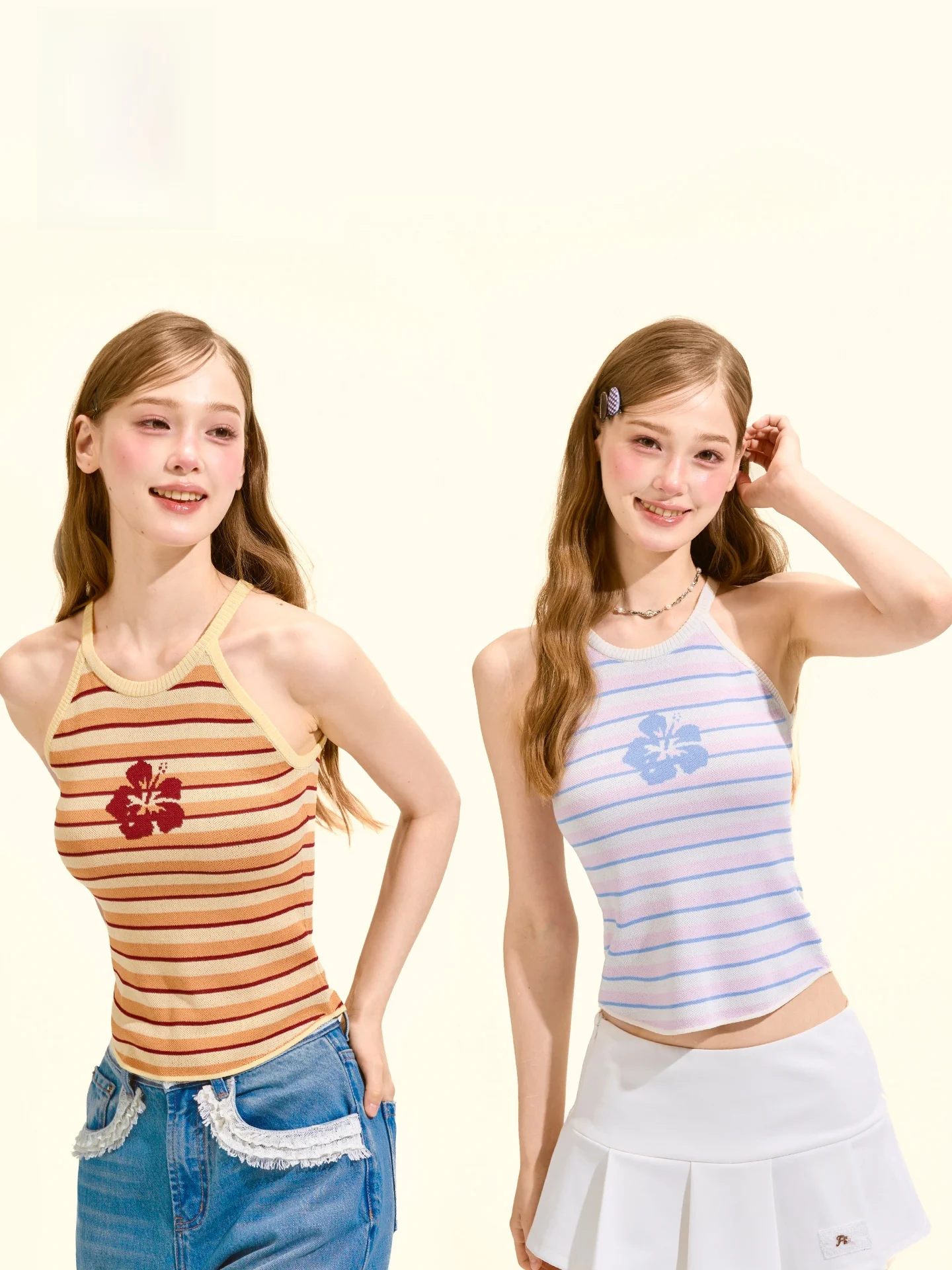 GirlyFancyClub Dopaamine Striped Ice Silk Knitted Slim Fit Shoulder Reducing Vest Women's Fashion Summer Short Length Elastic
GirlyFancyClub Dopaamine Striped Ice Silk Knitted Slim Fit Shoulder Reducing Vest Women's Fashion Summer Short Length Elastic