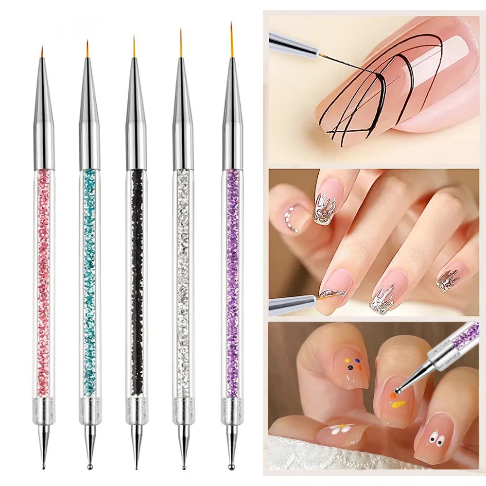 5PCS Stripe Liner Brush Set Nail Painting Pen Dotting Tool Rhinestone Picker Nail Art Accessories for Beauty Health
5PCS Stripe Liner Brush Set Nail Painting Pen Dotting Tool Rhinestone Picker Nail Art Accessories for Beauty Health
