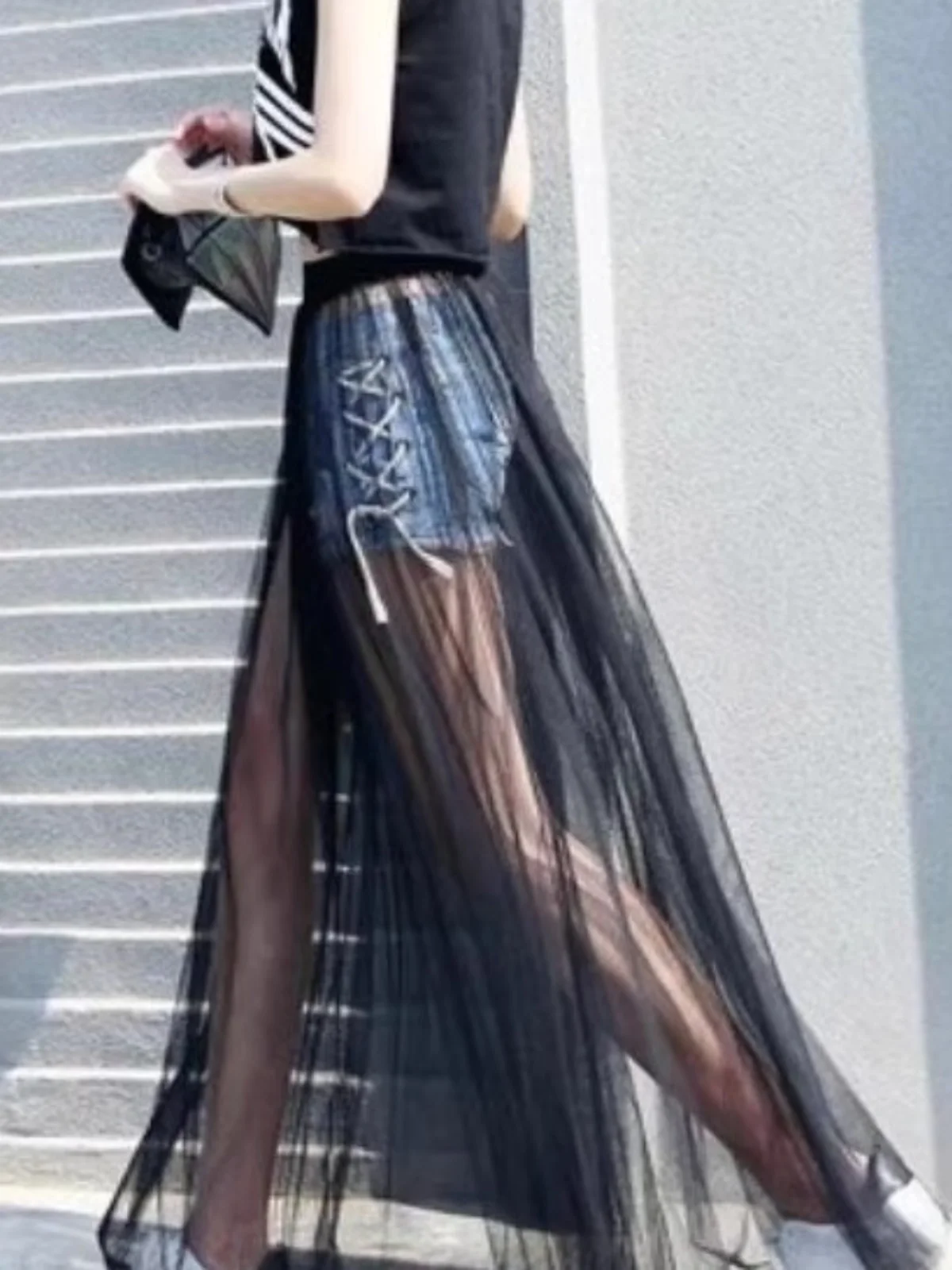 Однослойная марлевая юбка Bla See tough Me Street Sle Ультратонкая длинная юбка-миди трапециевидной формы однотонного цвета для женщин
Однослойная марлевая юбка Bla See tough Me Street Sle Ультратонкая длинная юбка-миди трапециевидной формы однотонного цвета для женщин