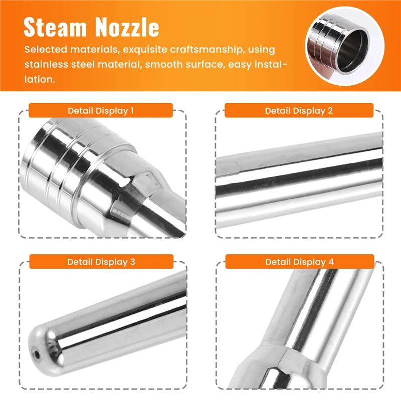 A68P-Steam Nozzle Tip Spout For Delonghi Dedica EC680/EC685, EC9335, ECP3420, ECO310, Milk Foam Inner Tube, Stainless Steel
A68P-Steam Nozzle Tip Spout For Delonghi Dedica EC680/EC685, EC9335, ECP3420, ECO310, Milk Foam Inner Tube, Stainless Steel